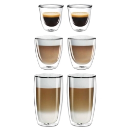 Zestaw szklanek do espresso, latte i cappuccino FilterLogic (6szt.) - miniatura 1