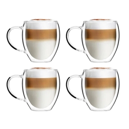 Szklanki termiczne do kawy z uszkiem Vialli Design NOA 250ml (4szt.) 29767 - miniatura 1