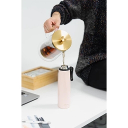 Butelka termiczna Vialli Design FUORI 500ml z uchwytem 12/24h (różowa) - miniatura 4