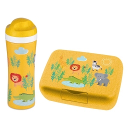 Zestaw śniadaniowy Koziol AFRICA (lunchbox Candy L + butelka bidon na wodę 425ml) - miniatura 1
