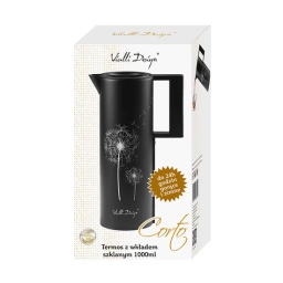 Termos konferencyjny z wkładem szklanym Vialli Design CORTO 1L (czarny) 238399 - miniatura 2
