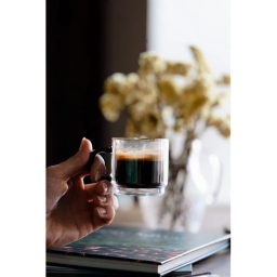 Szklanki termiczne do kawy espresso Vialli Design CARBON 80ml (2szt.) - miniatura 3