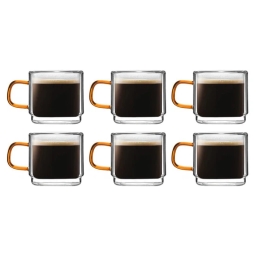 Szklanki termiczne do kawy espresso Vialli Design AMBER 80ml (6szt.) - miniatura 1