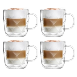 Szklanki termiczne do kawy i herbaty Vialli Design GEO 330ml (4szt.) 28500 - miniatura 1
