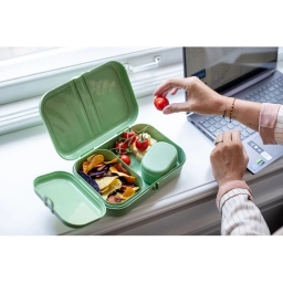 Lunchbox zestaw + sztućce Koziol PASCAL READY 7168703 (zielony) - miniatura 5