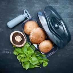 Zestaw pojemników prożniowych do przechowywania żywności DAFI SET5 (czarny) - miniatura 3