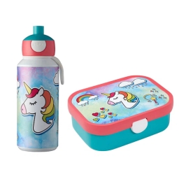 Zestaw śniadaniowy dziecięcy Mepal Campus Unicorn 107410165377 (lunchbox + bidon) - miniatura 1