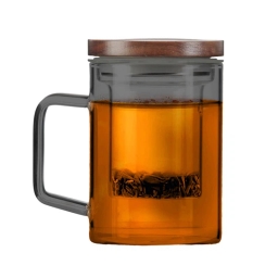 Szklanka do herbaty z zaparzaczem Vialli Design SOHO 350ml 29361 (grafitowa) - miniatura 1