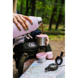 Termos turystyczny z kubkiem Vialli Design FUORI 1000ml (różowy) 27633 - miniatura 5