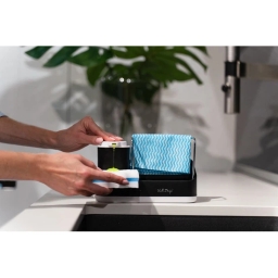 Zestaw kuchenny dozownik + ociekacz na sztućce Vialli Design LIVIO DUO (czarny) - miniatura 6