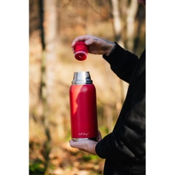 Termos turystyczny z kubkiem Vialli Design FUORI 1000ml (czerwony) 28531 - miniatura 6