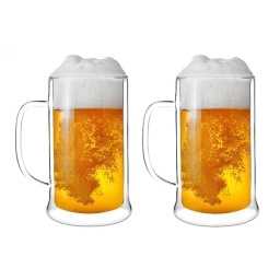 Szklanka termiczna kufel do piwa Vialli Design AMO 500ml 21228 (2szt.) - miniatura 1